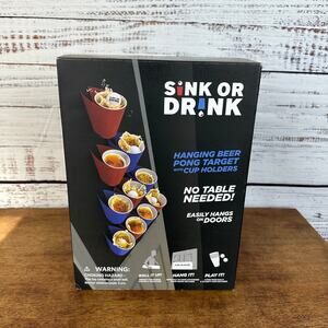 NEW IN BOX "Sink or Drink" Party Game Portable Door Beer Pong NO Table Needed